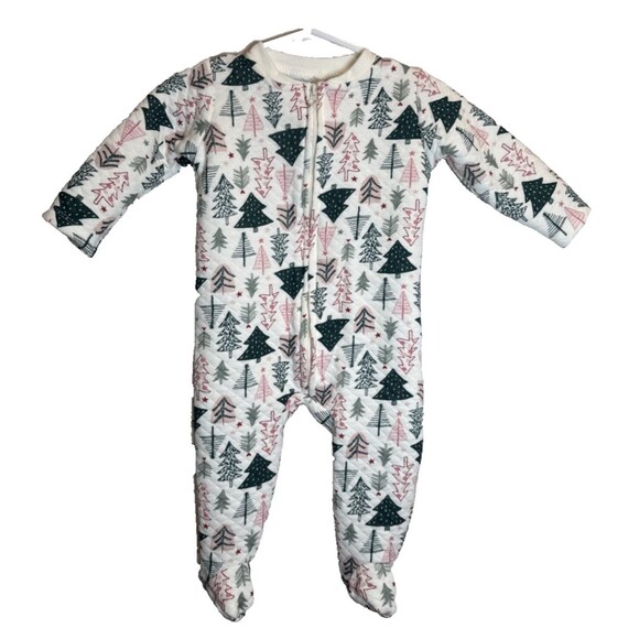 Chick Pea Sleeper Christmas Trees Size 6-9 Months Unisex Holiday Festive Winter - Picture 1 of 13